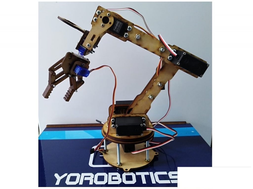 Chasis Brazo Robotico Madera Mdf Servos Grados Dof S Yorobotics