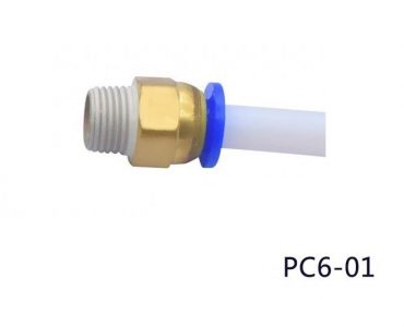 Acople Racor Teflon Ptfe Conector Neumatico Extrusor PC6 01 Yorobotics