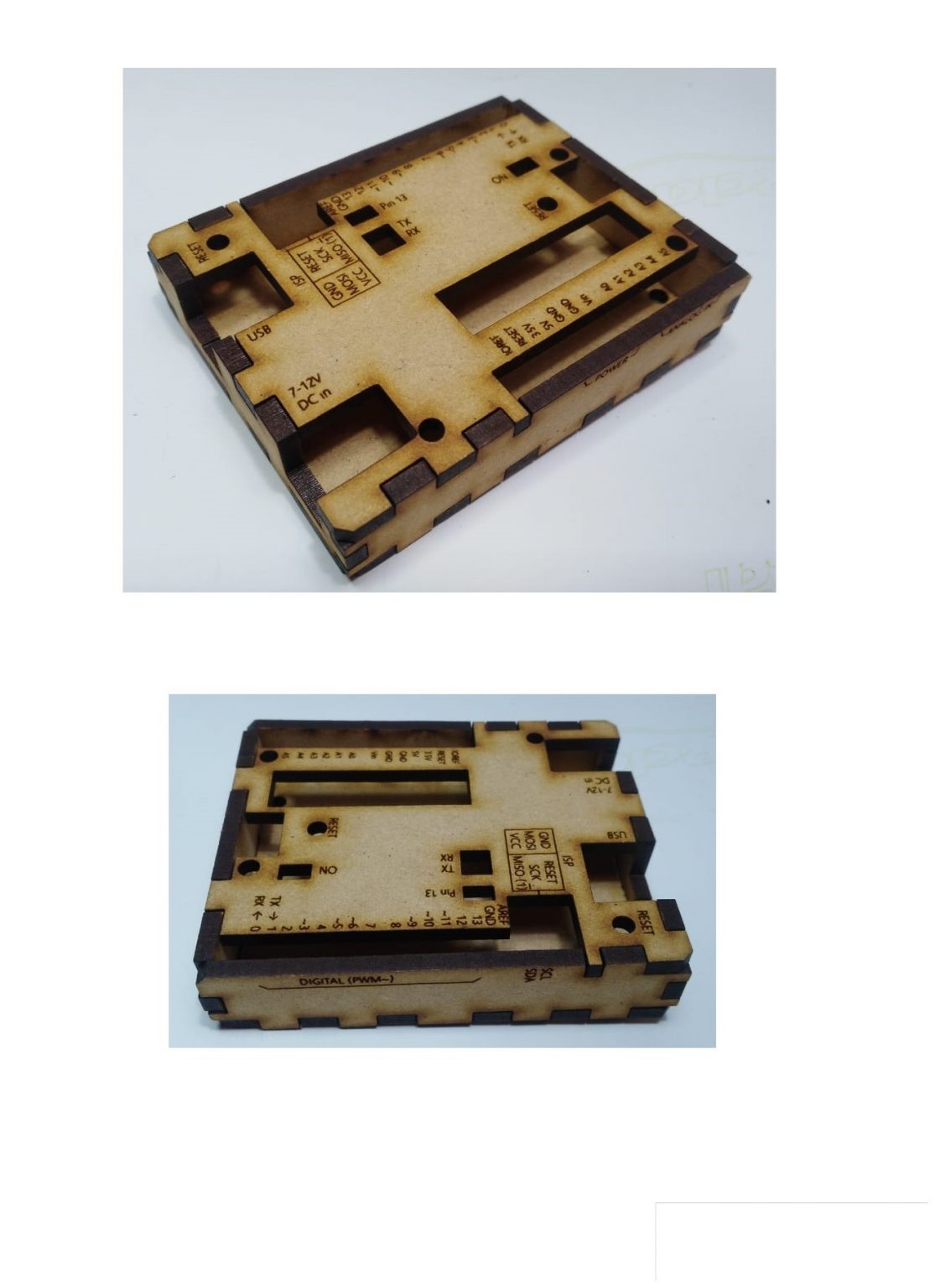 Caja Arduino Uno R3 Madera Mdf Case Carcasa de Proteccion - yorobotics