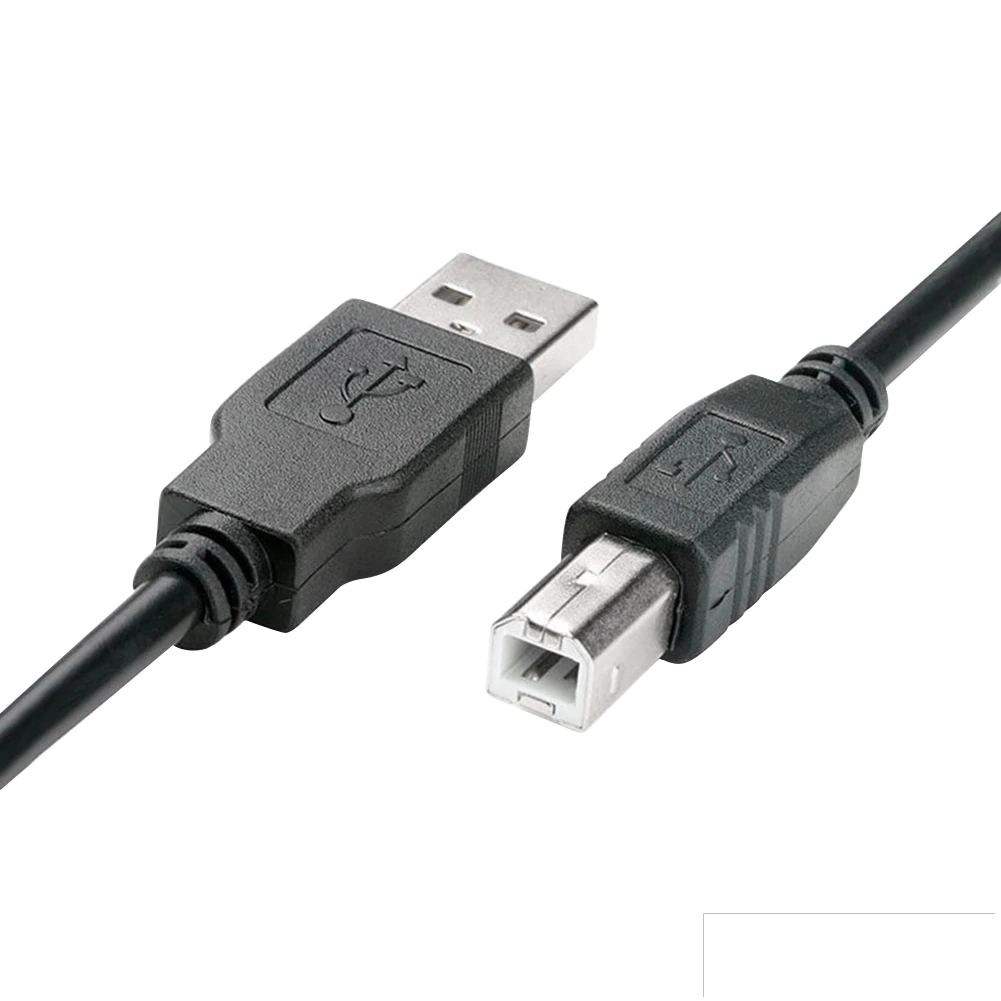 SinLoon Cable de impresora USB 2.0 tipo B, (paquete de 2) USB 2.0 B hembra  a macho tipo B (90 grados hacia arriba + ángulo recto hacia abajo), cable