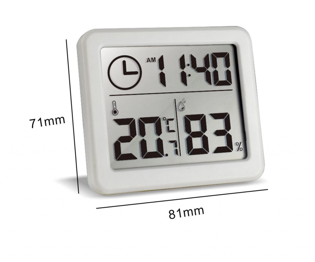 Termohigrometro de Escritorio PDWDJ01 Medidor Humedad Temperatura