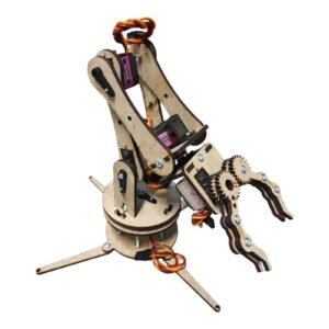 Chasis Brazo Robotico Mantis 5 Servos 5 Dof Madera Mdf