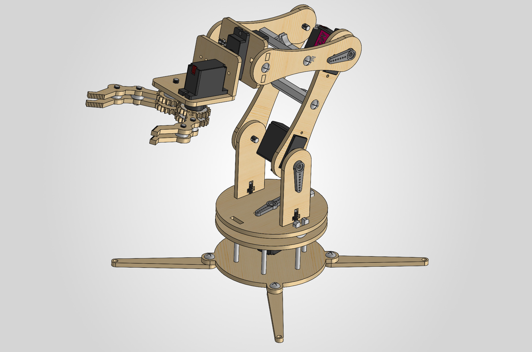 Brazo Robotico Arduino 6 Servos Sg90 5 Dof Grados Libertad