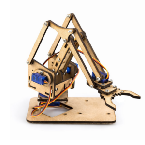 Brazo Robotico Ensamblado Madera MDF 4 Servos Sg90 4 Dof Grados Libertad