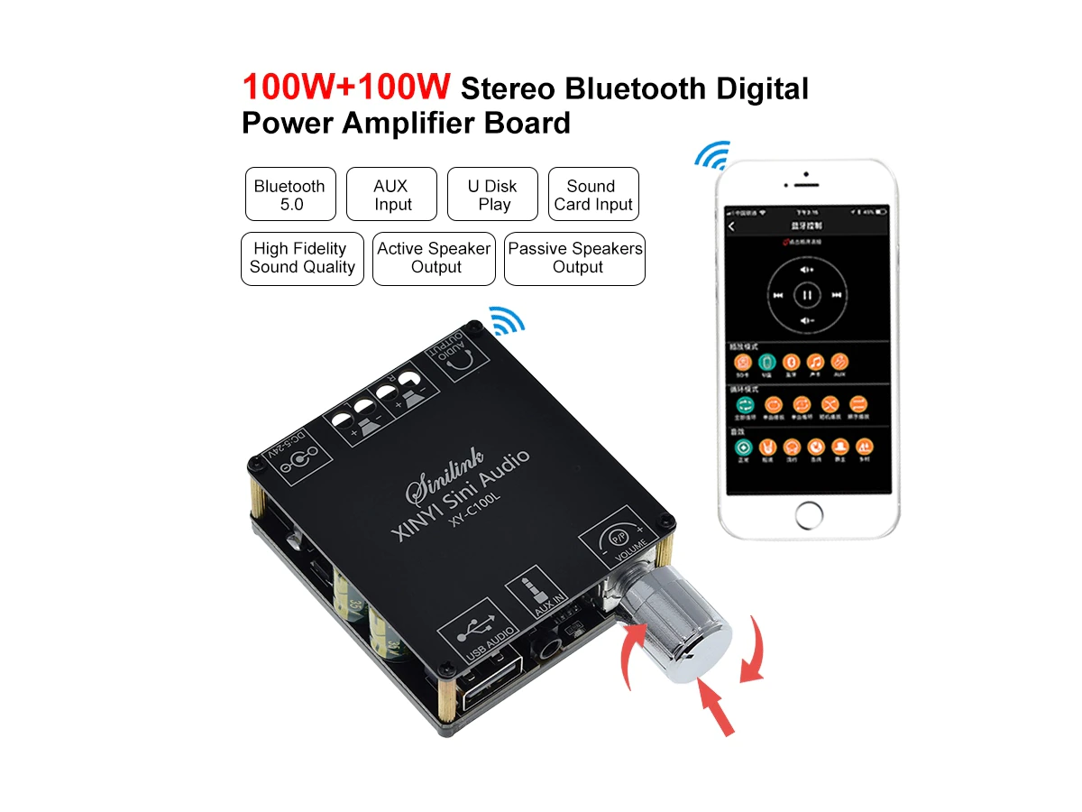Modulo Amplificador Audio Bluetooth 5.0 Portatil Stereo 2x5w