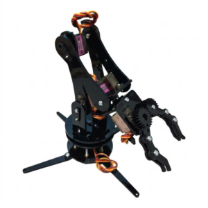 Brazo Robotico Mantis 5 Servos MG90 5 Dof Grados Libertad Acrilico Negro