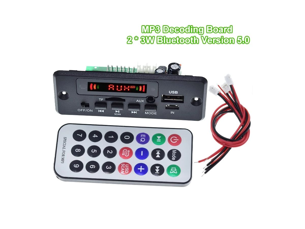 Reproductor Audio MP3 JQ-D029BT-A2.1 SD Radio FM Bluetooth 5-32V 6W -  yorobotics