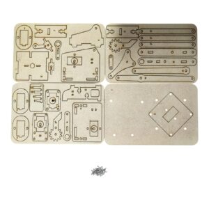 Chasis Brazo Robotico 4 Dof Madera MDF Para Ensamblar
