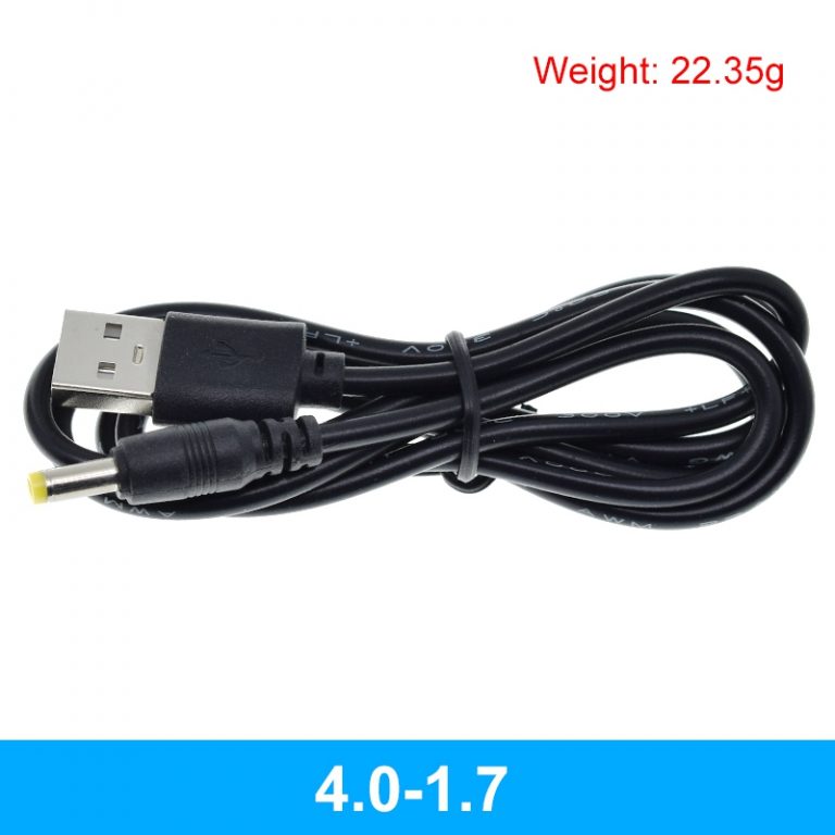 QUARKZMAN Cavo Di Alimentazione USB A DC 4.0x1.7 Mm - 1 Metro, 5V 3A, 22 AWG, Bianco - Alimenta Fotocamere, Ventole Mini, Tablet, Router, 2 Pezzi
