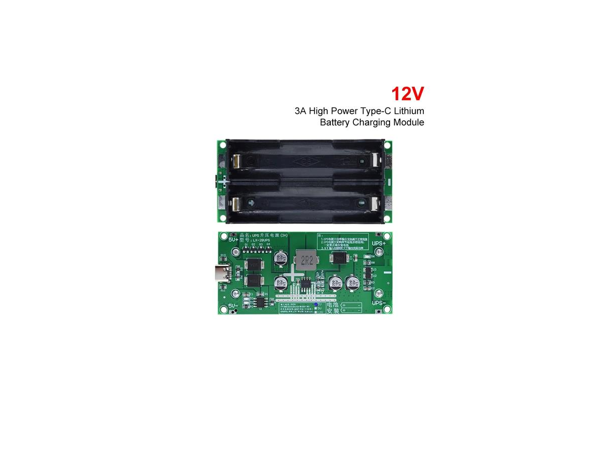 MODULO UPS 12V TIPO C 15W 3A 18650 LX-2BUPS 2