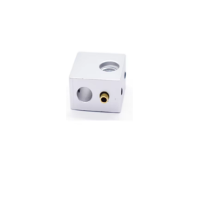 Bloque Extrusor Hotend MK10 MKII 20x20x13mm Inserto Cobre
