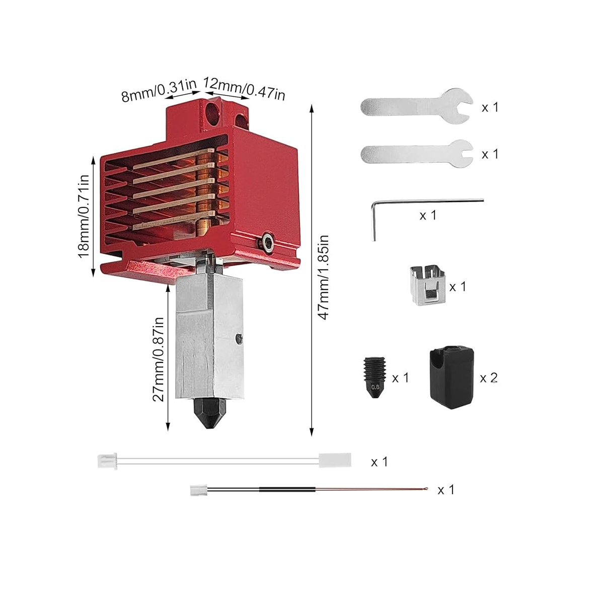 CABEZAL EXTRUSOR BAMBULAB V3.0 X1X1C ACTUALIZADO 0.4mm 0.6mm 2