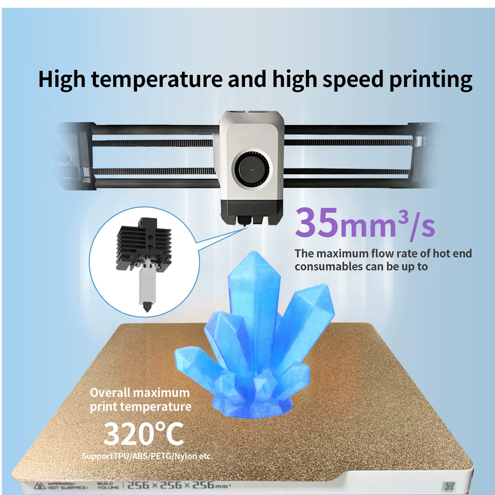 EXTRUSOR BAMBU LAB P1P ACTUALIZADO 0.4mm ACERO ENDURECIDO 1