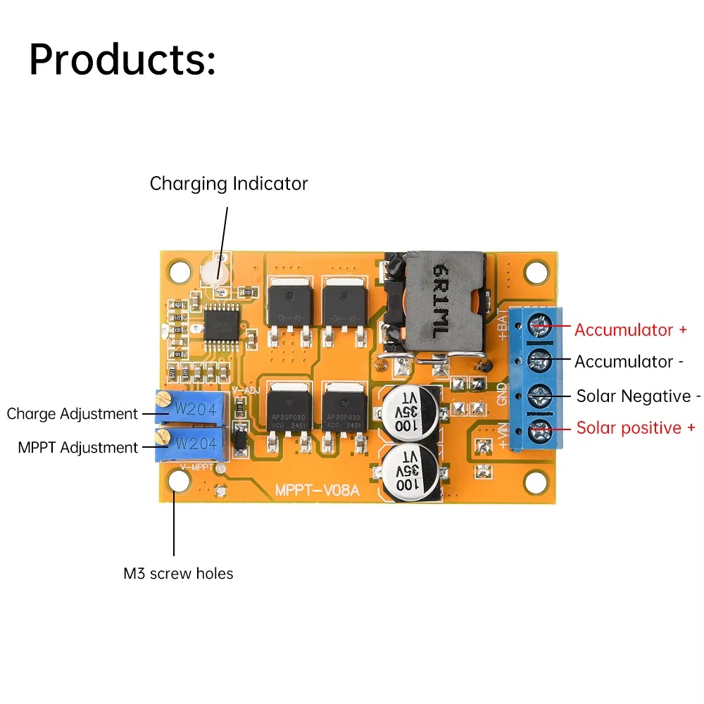 CONTROLADOR CARGA BATERIA SOLAR 5A MPPT (6)