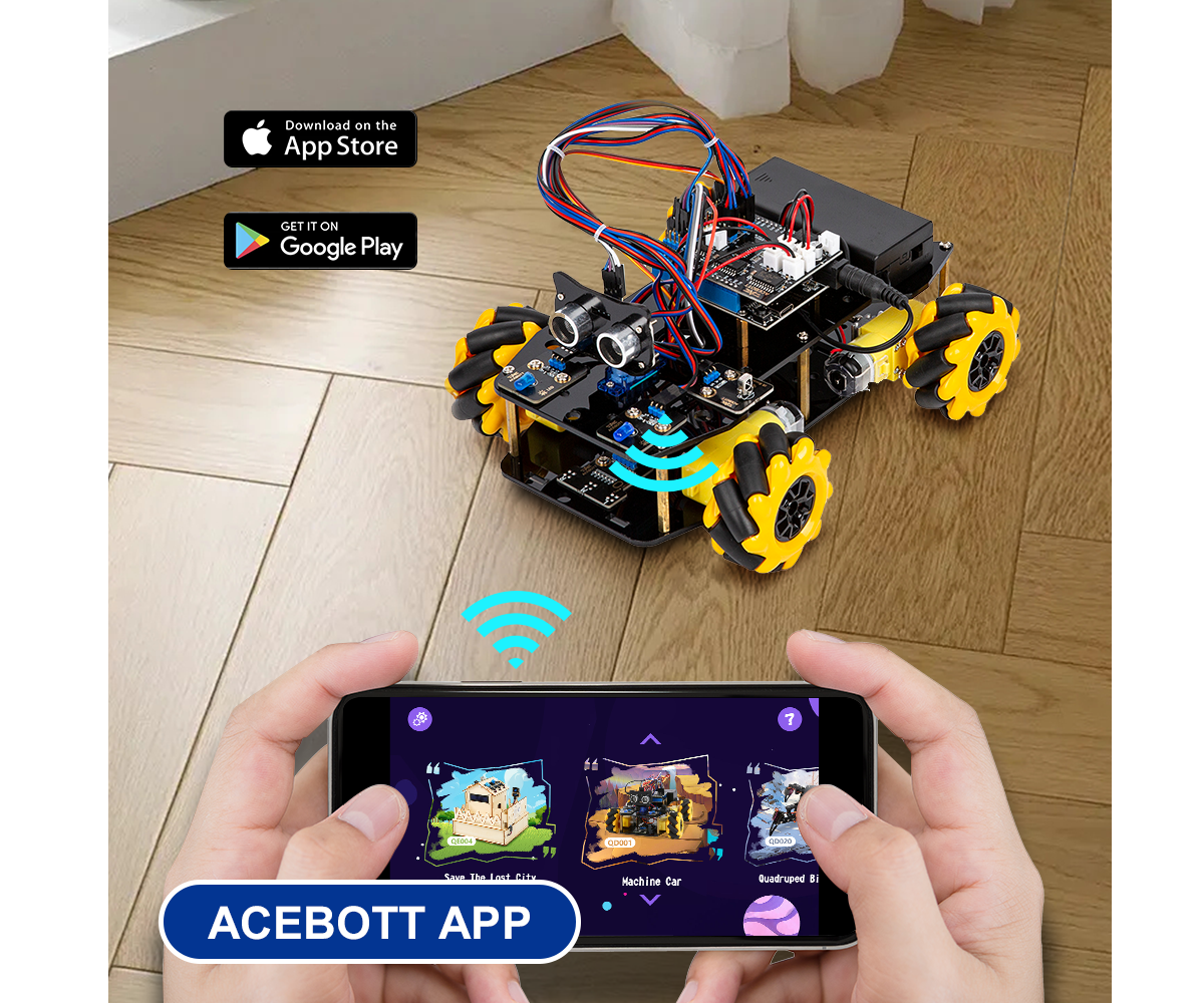 KIT CARRO ROBOTICO EDUCATIVO QD001 3