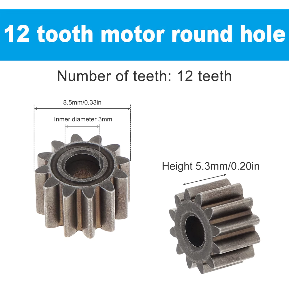 PIÑON TALADRO 12 Teeth 8.8mm RS550