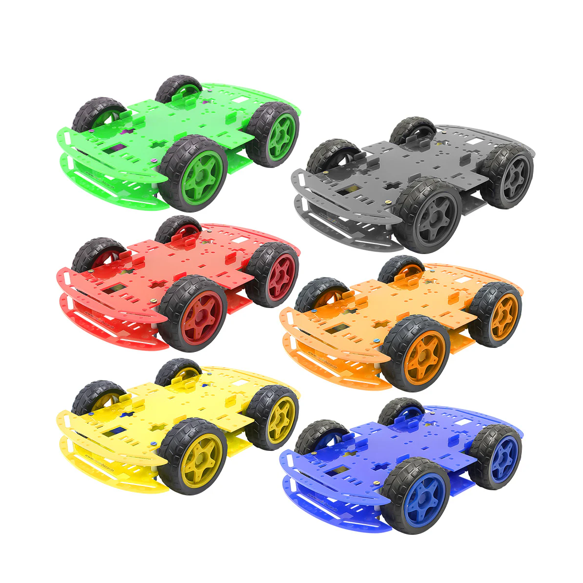 CHASIS CARRO ROBOTICO 4WD ACRILICO 3