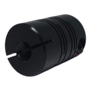 Acople Elastico Flexible Aluminio 5x6mm Negro D16 L23