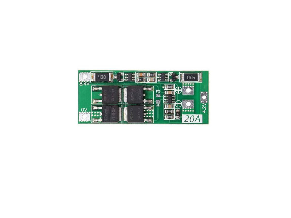 Modulo Cargador Bateria Lipo Bms 2S 8.4V 20A Balance