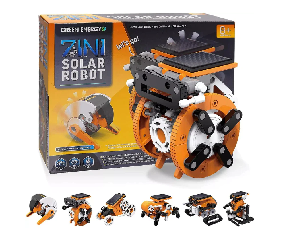 Kit Robot Solar 7 En 1 Robot Educativo Para Ensamblar