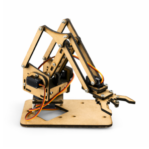 Brazo Robotico Ensamblado Madera MDF 4 Servos MG90 4 Dof Grados Libertad