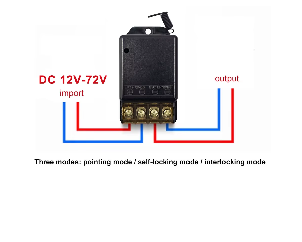 CONTROL REMOTO CON RELAY 30A 1KM 2