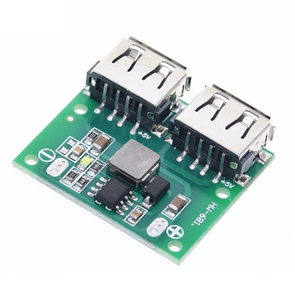 REGULADOR VOLTAJE DUAL USB HW-681 6-26V a 5V 3A 2
