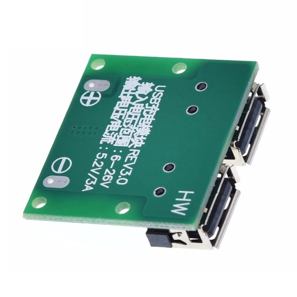 REGULADOR VOLTAJE DUAL USB HW-681 6-26V a 5V 3A 4