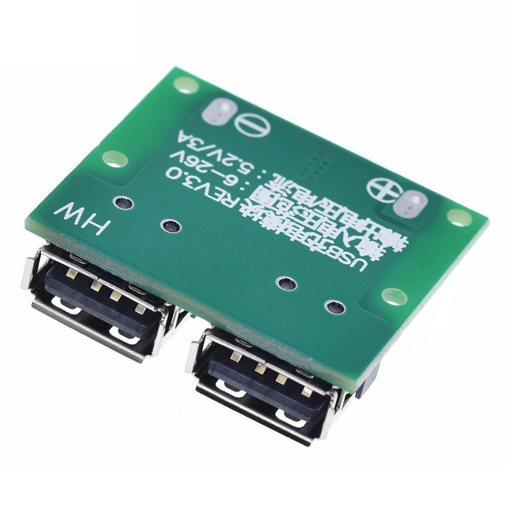 REGULADOR VOLTAJE DUAL USB HW-681 6-26V a 5V 3A 5