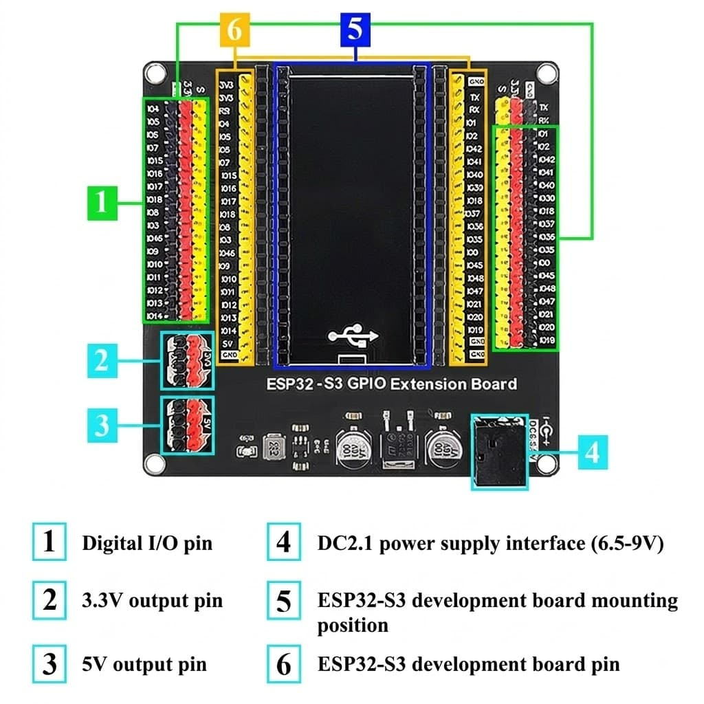 SHIELD GPIO ESP32-S3 44Pin 1