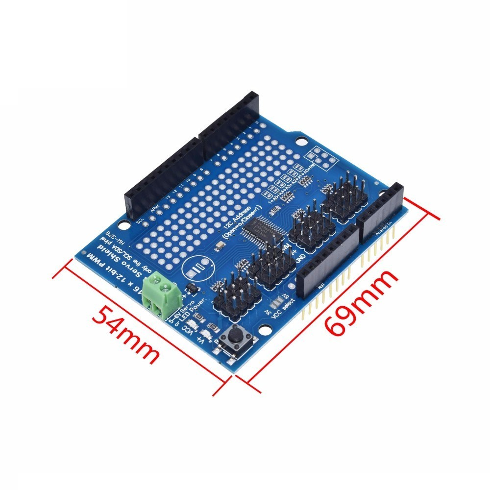 SHIELD SERVOS PCA9685 16 CANALES MOTOR ARDUINO UNO 1