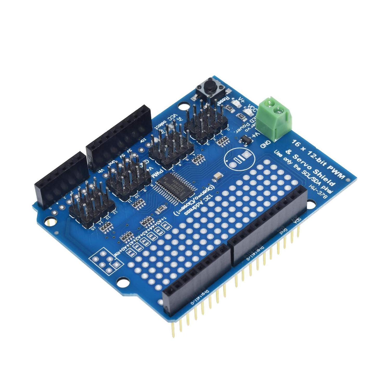 Shield Servos PCA9685 16 Canales Motor Arduino Uno I2C HW-378