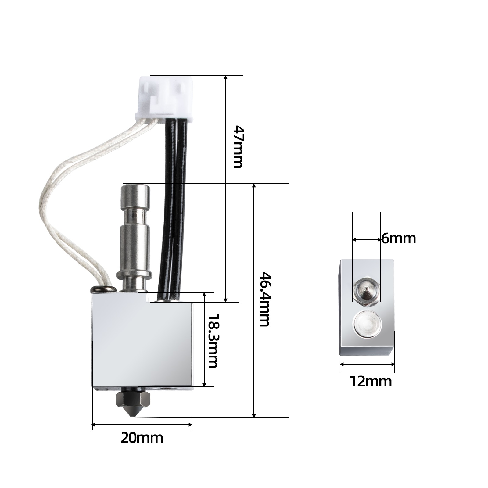 EXTRUSOR ANYCUBIC KOBRA S1 BOQUILLA ACERO 0.4mm (2)