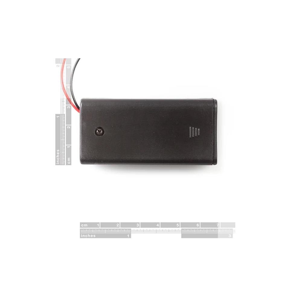 PORTAPILA AA CON SWITCH Y TAPA 3V 2
