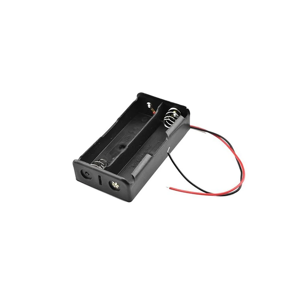 Portapila Portabateria Litio 18650 x 2 Baterias Con Cable