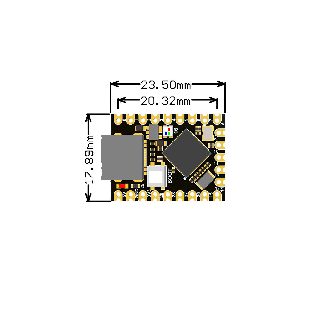 TARJETA DESARROLLO RP2040 SUPER MINI 3